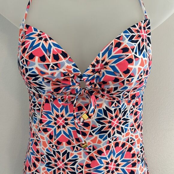 Old Navy Colorful Geometric Halter Swimsuit Size Small - Picture 4 of 6